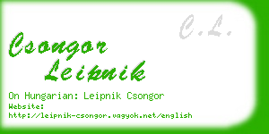 csongor leipnik business card